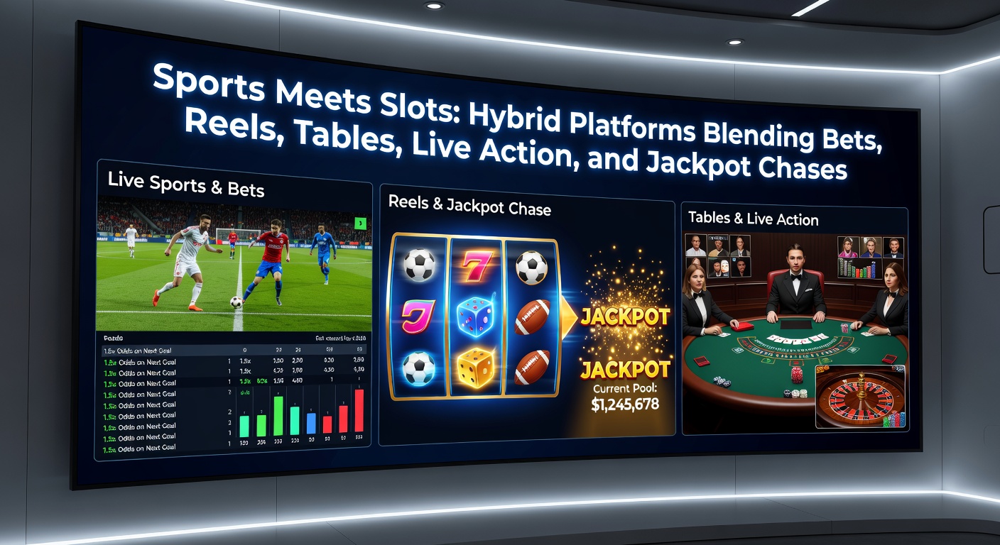 Screenshot einer hybriden App mit parallelen Ansichten von Sportwetten und laufenden Slot-Sessions